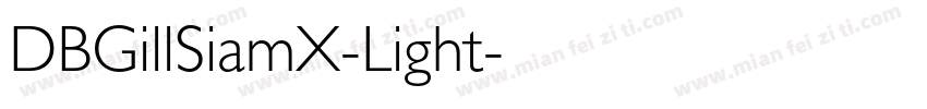 DBGillSiamX-Light字体转换
