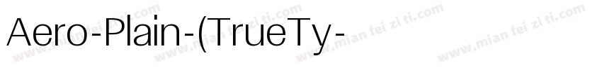 Aero-Plain-常规(TrueTy字体转换