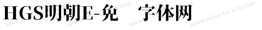 HGS明朝E字体转换