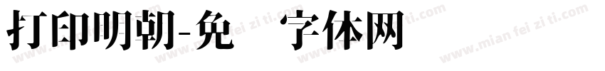 打印明朝字体转换