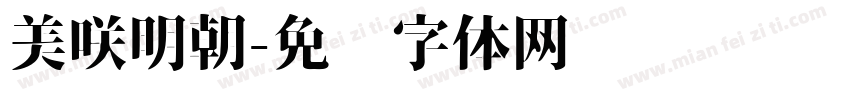 美咲明朝字体转换