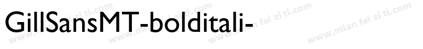 GillSansMT-bolditali字体转换