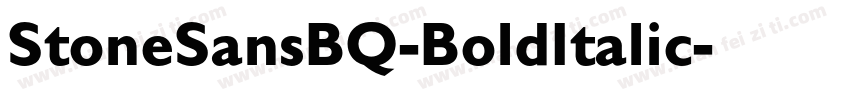 StoneSansBQ-BoldItalic字体转换