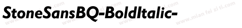 StoneSansBQ-BoldItalic字体转换