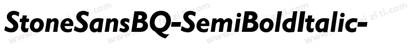 StoneSansBQ-SemiBoldItalic字体转换