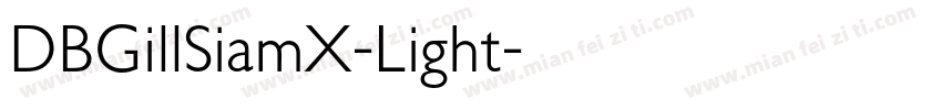DBGillSiamX-Light字体转换