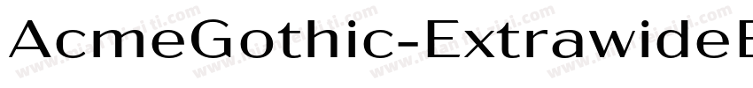 AcmeGothic-ExtrawideBlack字体转换