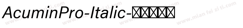 AcuminPro-Italic字体转换