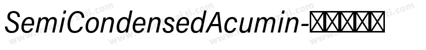 SemiCondensedAcumin字体转换