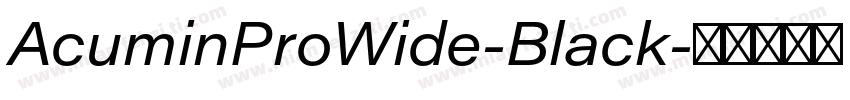 AcuminProWide-Black字体转换