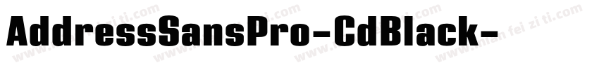 AddressSansPro-CdBlack字体转换