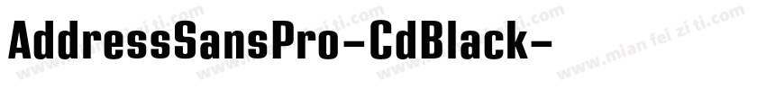 AddressSansPro-CdBlack字体转换