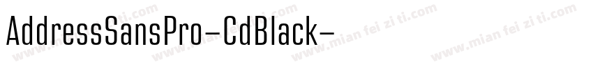 AddressSansPro-CdBlack字体转换