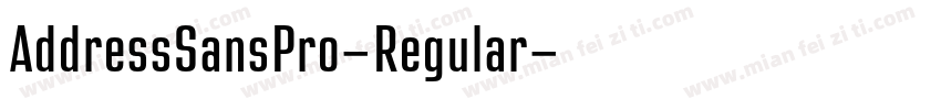 AddressSansPro-Regular字体转换