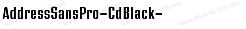 AddressSansPro-CdBlack字体转换
