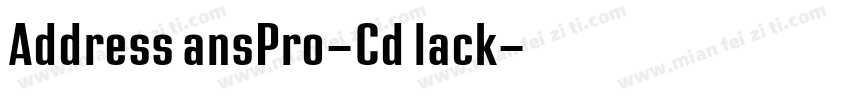 AddressSansPro-CdBlack字体转换