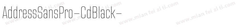 AddressSansPro-CdBlack字体转换
