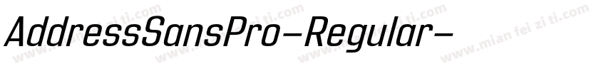 AddressSansPro-Regular字体转换