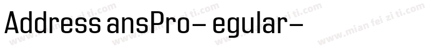 AddressSansPro-Regular字体转换