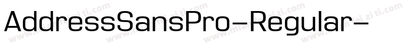 AddressSansPro-Regular字体转换