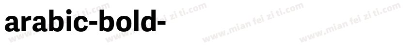 arabic-bold字体转换
