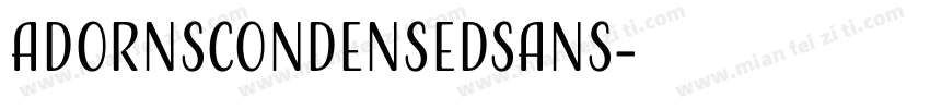 AdornSCondensedSans字体转换