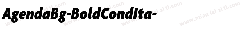 AgendaBg-BoldCondIta字体转换