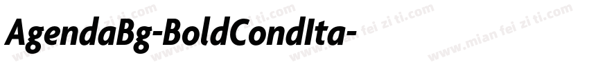 AgendaBg-BoldCondIta字体转换