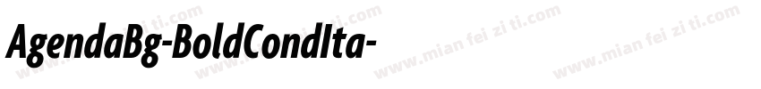 AgendaBg-BoldCondIta字体转换