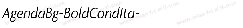 AgendaBg-BoldCondIta字体转换