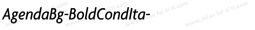 AgendaBg-BoldCondIta字体转换