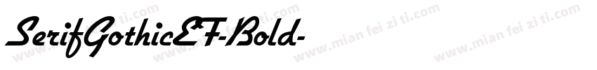 SerifGothicEF-Bold字体转换