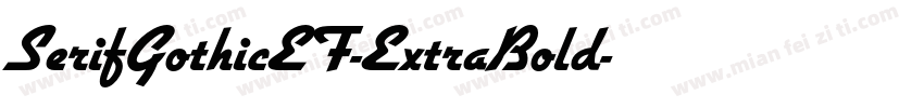 SerifGothicEF-ExtraBold字体转换