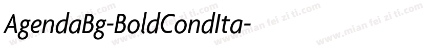 AgendaBg-BoldCondIta字体转换