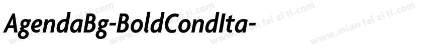 AgendaBg-BoldCondIta字体转换