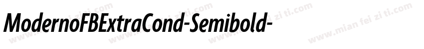 ModernoFBExtraCond-Semibold字体转换