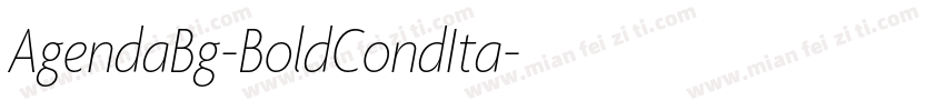 AgendaBg-BoldCondIta字体转换