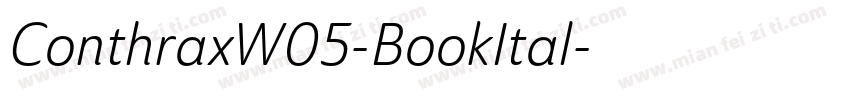 ConthraxW05-BookItal字体转换