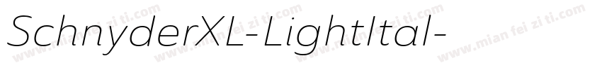 SchnyderXL-LightItal字体转换