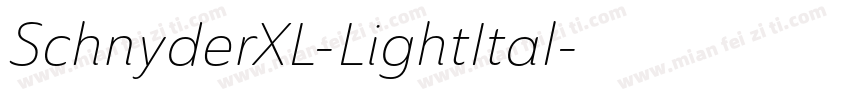 SchnyderXL-LightItal字体转换