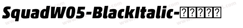SquadW05-BlackItalic字体转换
