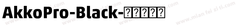 AkkoPro-Black字体转换