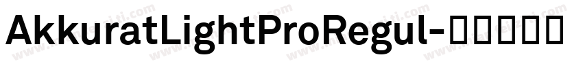 AkkuratLightProRegul字体转换