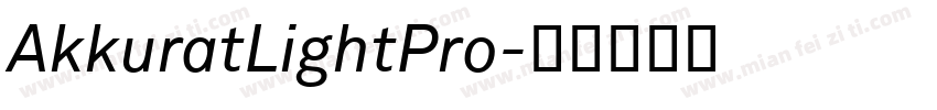 AkkuratLightPro字体转换