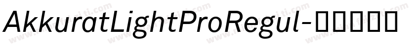 AkkuratLightProRegul字体转换