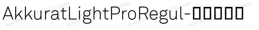 AkkuratLightProRegul字体转换