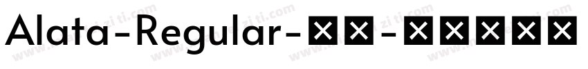 Alata-Regular-常规字体转换