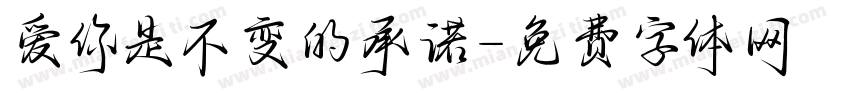 爱你是不变的承诺字体转换