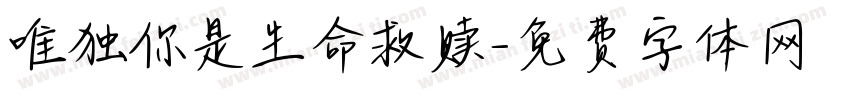 唯独你是生命救赎字体转换