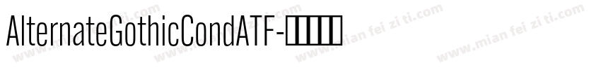 AlternateGothicCondATF字体转换